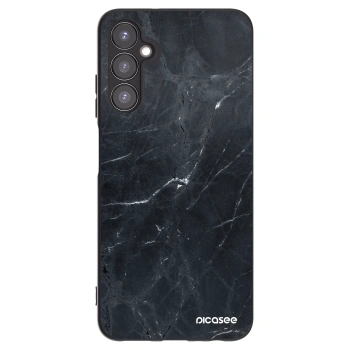 Picasee Samsung Galaxy A05s A057G Hülle - Schwarzes Silikon - Black marble