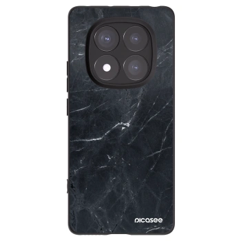Picasee Xiaomi Redmi Note 14 Pro+ 5G Hülle - Schwarzes Silikon - Black marble