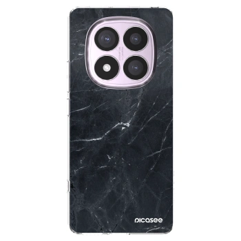 Picasee Xiaomi Redmi Note 14 Pro 5G Hülle - Transparentes Silikon - Black marble