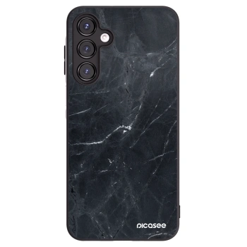 Picasee Samsung Galaxy A16 5G Hülle - Schwarzes Silikon - Black marble