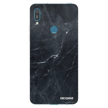 Picasee Huawei Y7 2019 Hülle - Transparentes Silikon - Black marble