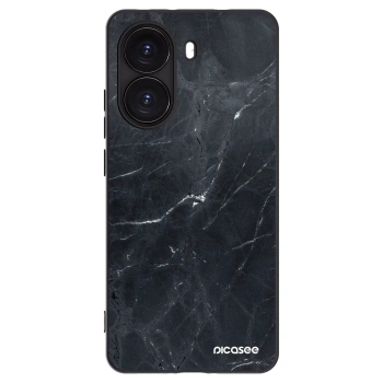 Picasee Xiaomi Poco X7 Pro 5G Hülle - Schwarzes Silikon - Black marble