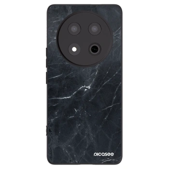 Picasee Honor Magic7 Lite 5G Hülle - Schwarzes Silikon - Black marble