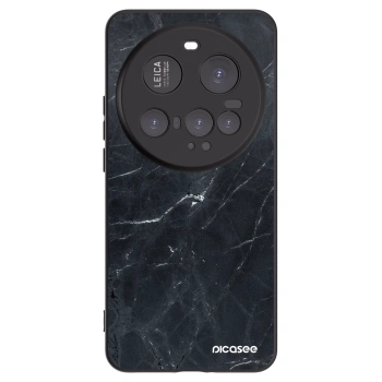 Picasee Xiaomi 15 Ultra Hülle - Schwarzes Silikon - Black marble
