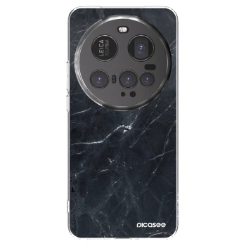 Picasee Xiaomi 15 Ultra Hülle - Transparentes Silikon - Black marble