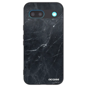 Picasee Google Pixel 8 Hülle - Schwarzes Silikon - Black marble