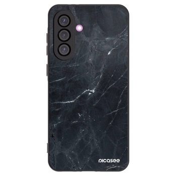 Picasee Samsung Galaxy A36 5G Hülle - Schwarzes Silikon - Black marble