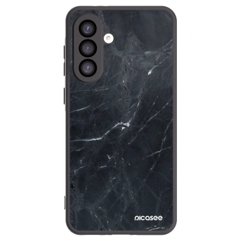 Picasee Samsung Galaxy A26 5G A266B Hülle - Schwarzes Silikon - Black marble