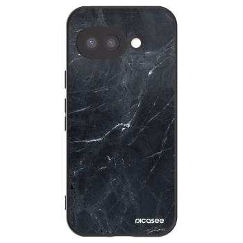 Picasee Google Pixel 9a Hülle - Schwarzes Silikon - Black marble