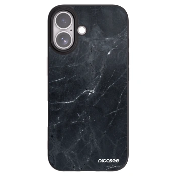Picasee Apple iPhone 17 Hülle - Schwarzes Silikon - Black marble