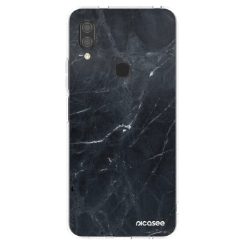 Picasee Xiaomi Redmi 7 Hülle - Transparentes Silikon - Black marble