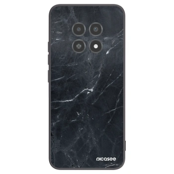 Picasee Realme 12X Hülle - Schwarzes Silikon - Black marble