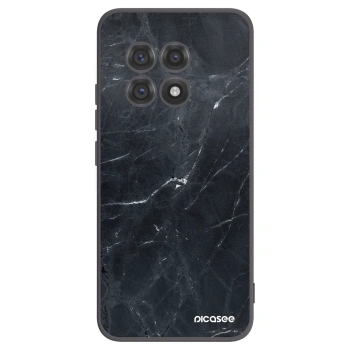 Picasee OnePlus 13R 5G Hülle - Schwarzes Silikon - Black marble