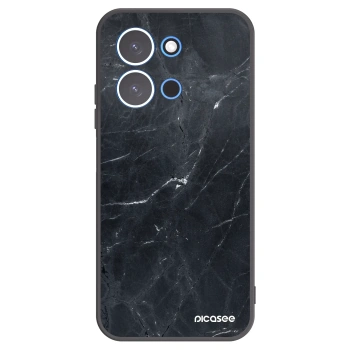 Picasee Xiaomi Redmi 15C 4G Hülle - Schwarzes Silikon - Black marble
