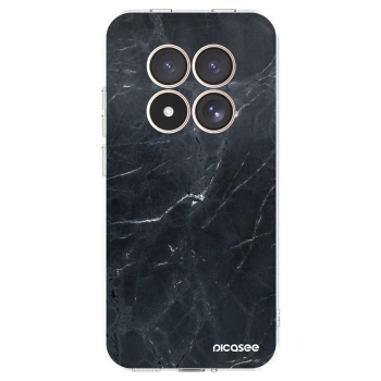 Picasee Xiaomi Redmi Note 15 Pro 4G Hülle - Transparentes Silikon - Black marble
