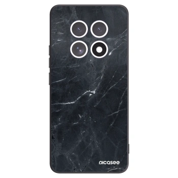 Picasee Xiaomi Redmi Note 15 Hülle - Schwarzes Silikon - Black marble