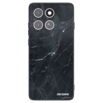 Picasee Motorola Edge 60 Fusion Hülle - Schwarzes Silikon - Black marble