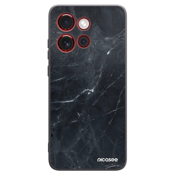 Picasee Motorola Edge 60 Neo 5G Hülle - Schwarzes Silikon - Black marble