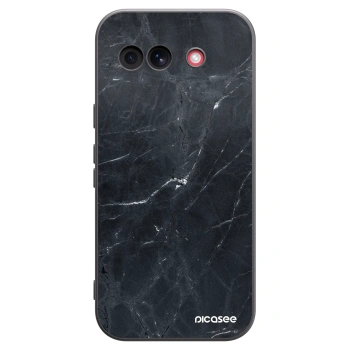 Picasee Google Pixel 10a Hülle - Schwarzes Silikon - Black marble