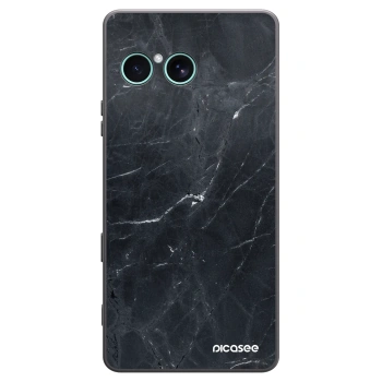 Picasee Sony Xperia 10 VII Hülle - Schwarzes Silikon - Black marble