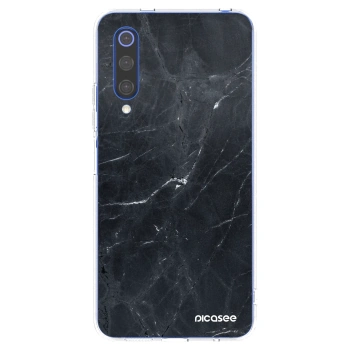 Picasee Xiaomi Mi 9 SE Hülle - Transparentes Silikon - Black marble