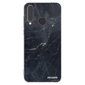 Picasee Honor 20 Lite Hülle - Transparentes Silikon - Black marble