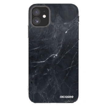 Picasee Apple iPhone 11 Hülle - Transparentes Silikon - Black marble