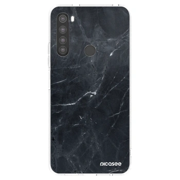 Picasee Xiaomi Redmi Note 8 Hülle - Transparentes Silikon - Black marble
