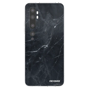 Picasee Xiaomi Mi Note 10 (Pro) Hülle - Transparentes Silikon - Black marble