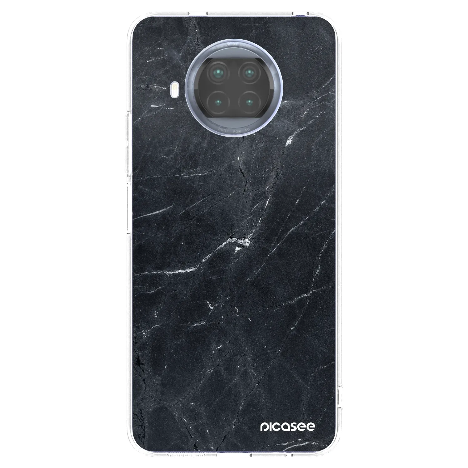 Picasee Xiaomi Mi 10T Lite Hülle - Transparentes Silikon - Black marble
