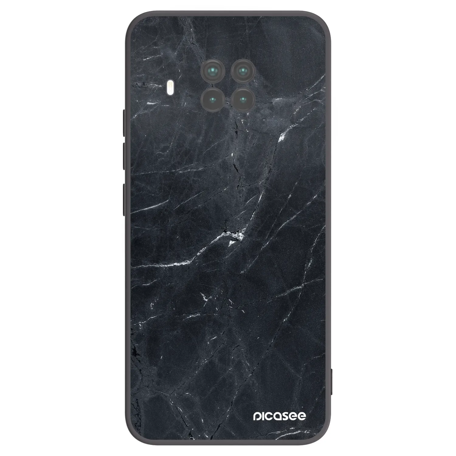 Picasee Xiaomi Mi 10T Lite Hülle - Schwarzes Silikon - Black marble