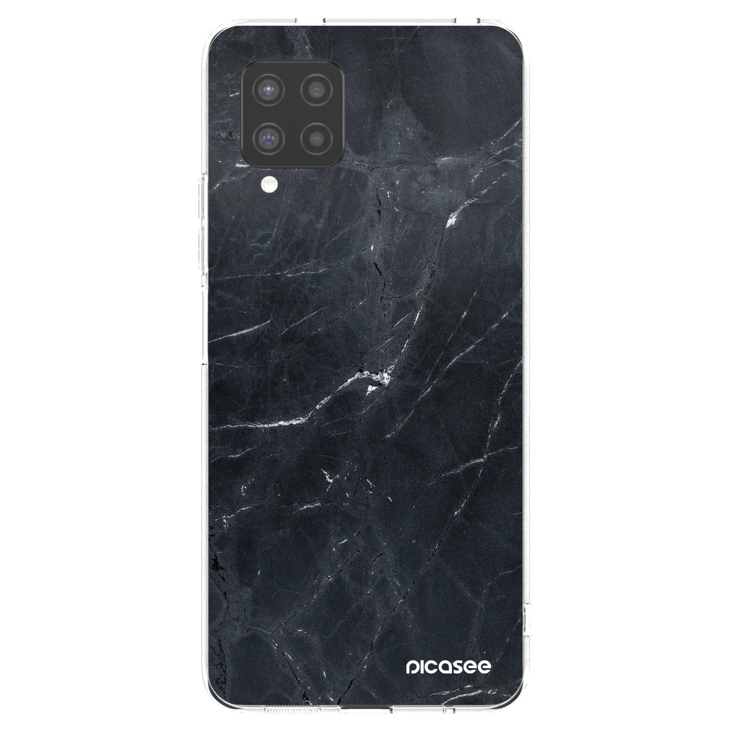 Picasee Samsung Galaxy A42 A426B Hülle - Transparentes Silikon - Black marble