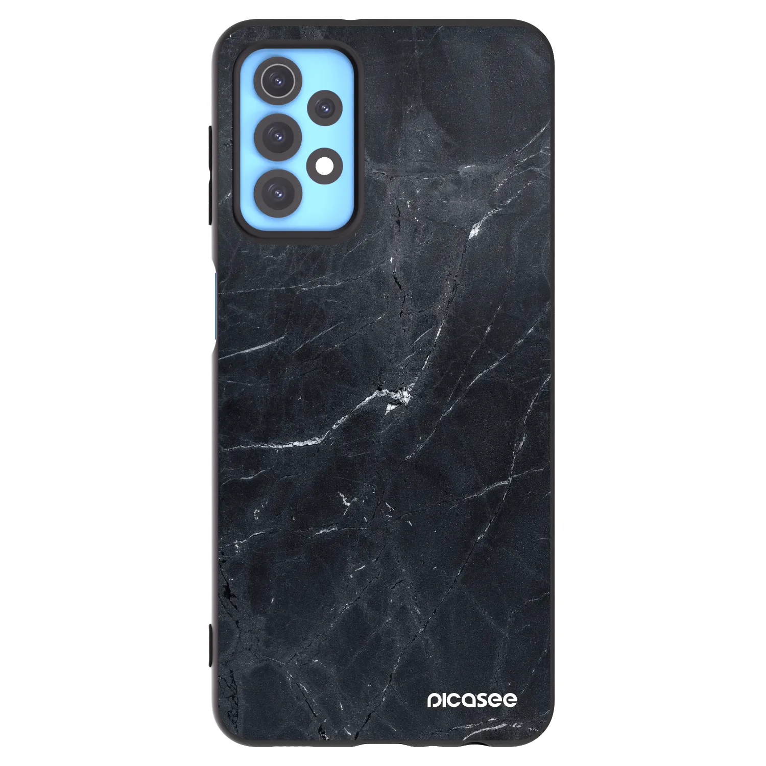 Picasee Samsung Galaxy A32 4G SM-A325F Hülle - Schwarzes Silikon - Black marble