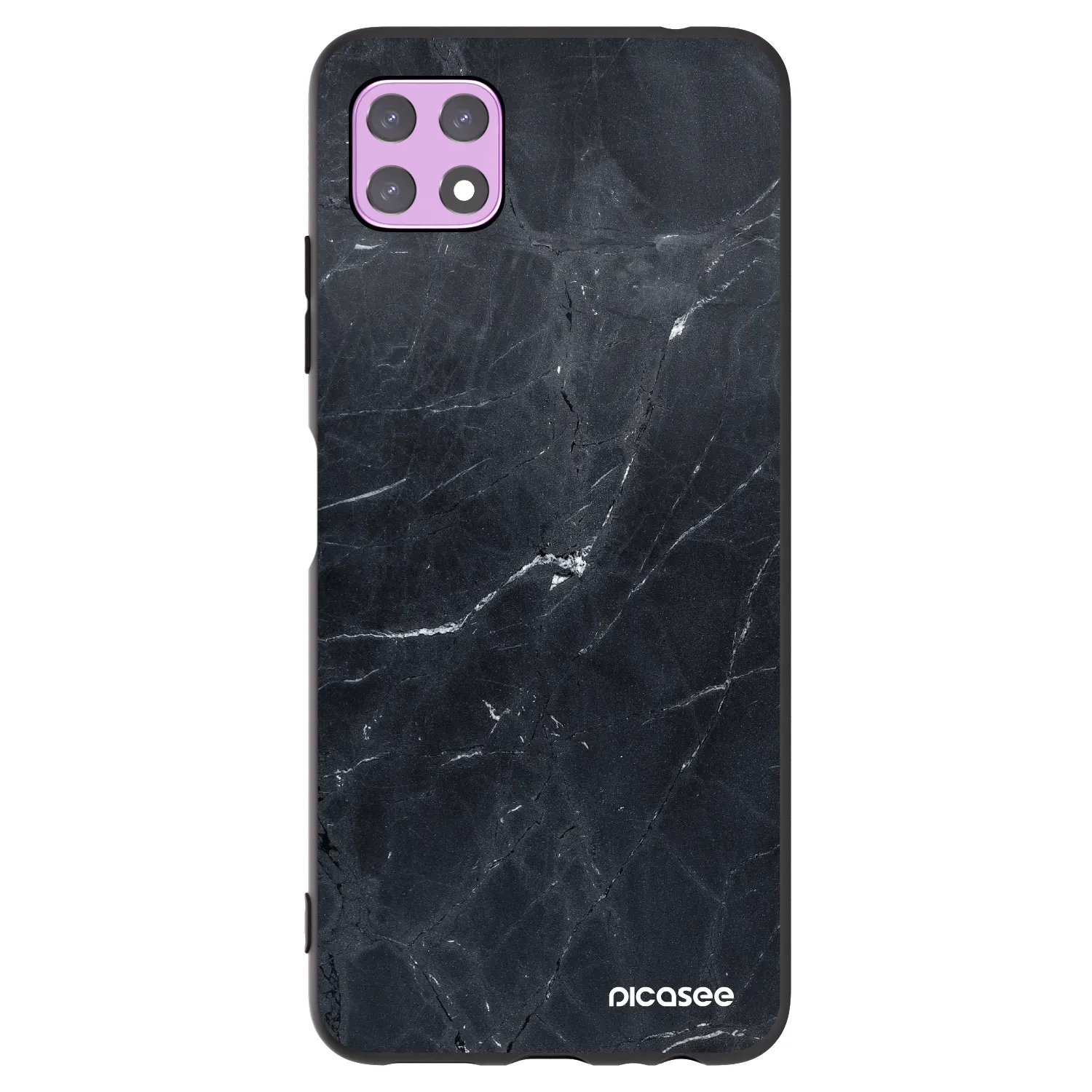 Picasee Samsung Galaxy A22 A226B 5G Hülle - Schwarzes Silikon - Black marble
