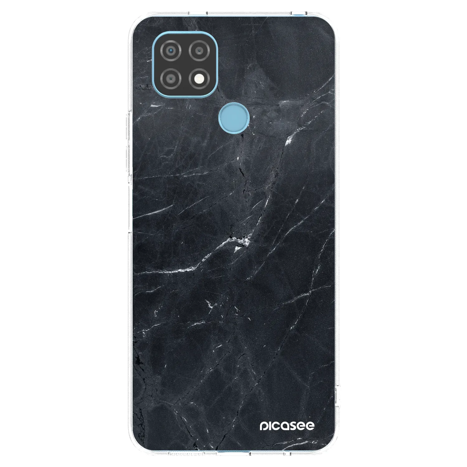 Picasee Realme C21 Hülle - Transparentes Silikon - Black marble