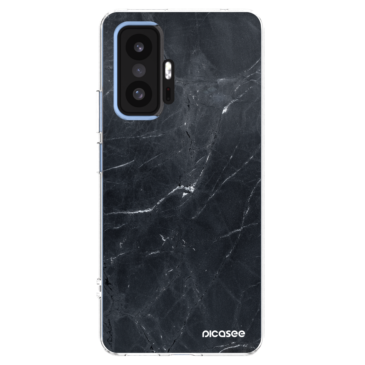 Picasee Xiaomi 11T Pro Hülle - Transparentes Silikon - Black marble