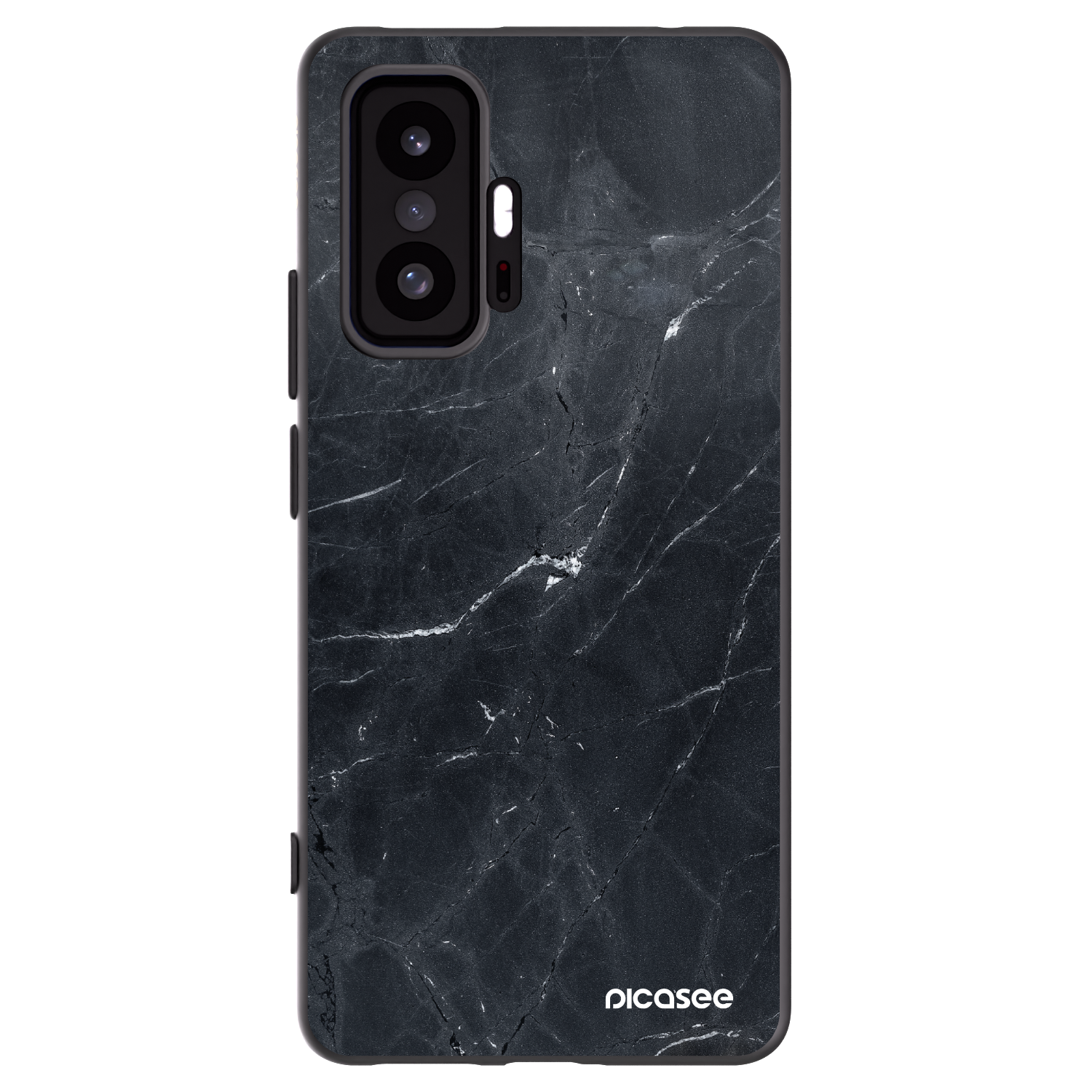 Picasee Xiaomi 11T Pro Hülle - Schwarzes Silikon - Black marble