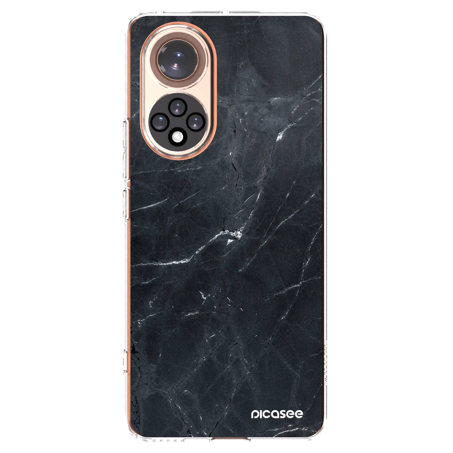 Picasee Honor 50 5G Hülle - Transparentes Silikon - Black marble