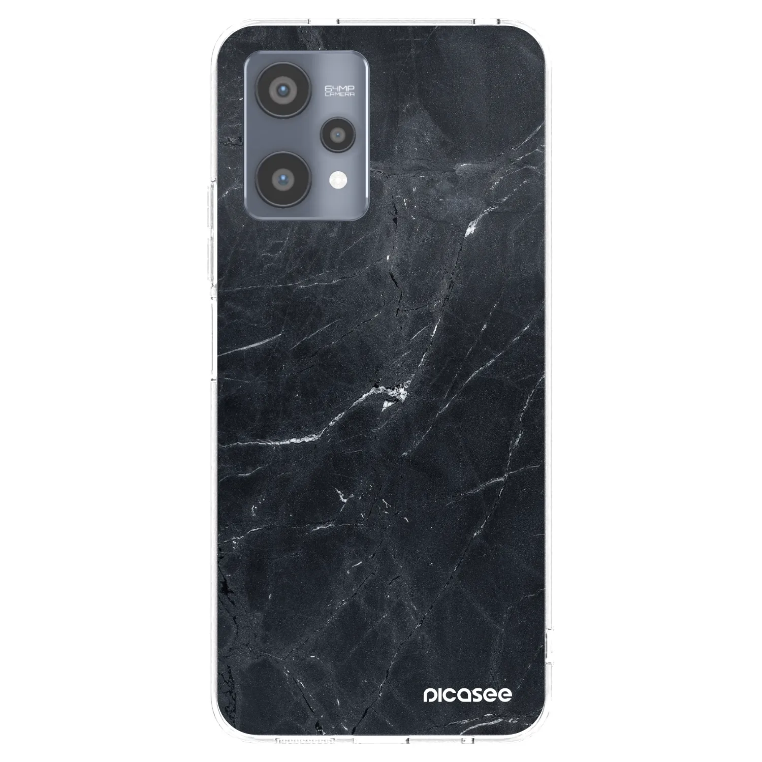 Picasee Realme 9 Pro 5G Hülle - Transparentes Silikon - Black marble