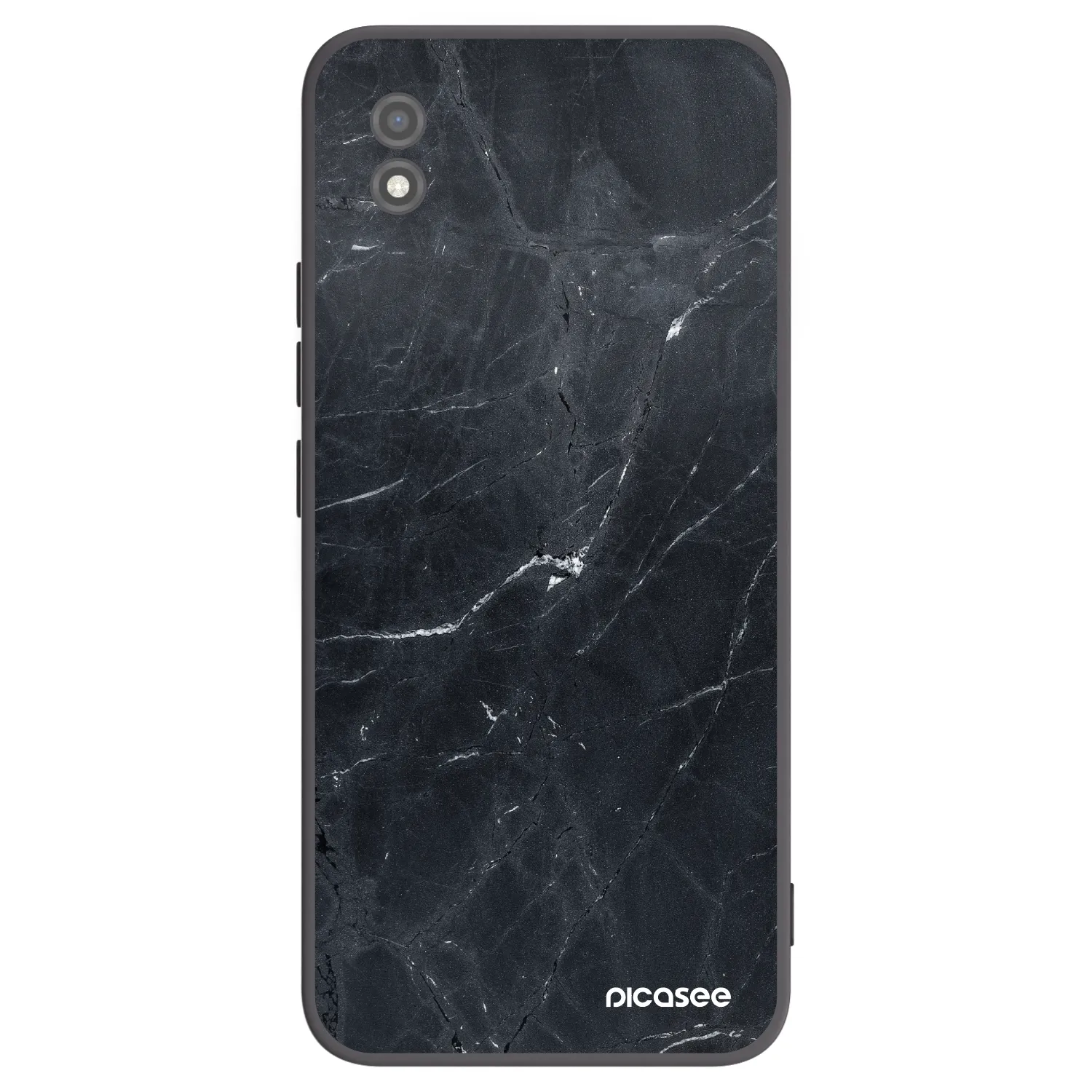 Picasee Realme C11 (2021) Hülle - Schwarzes Silikon - Black marble