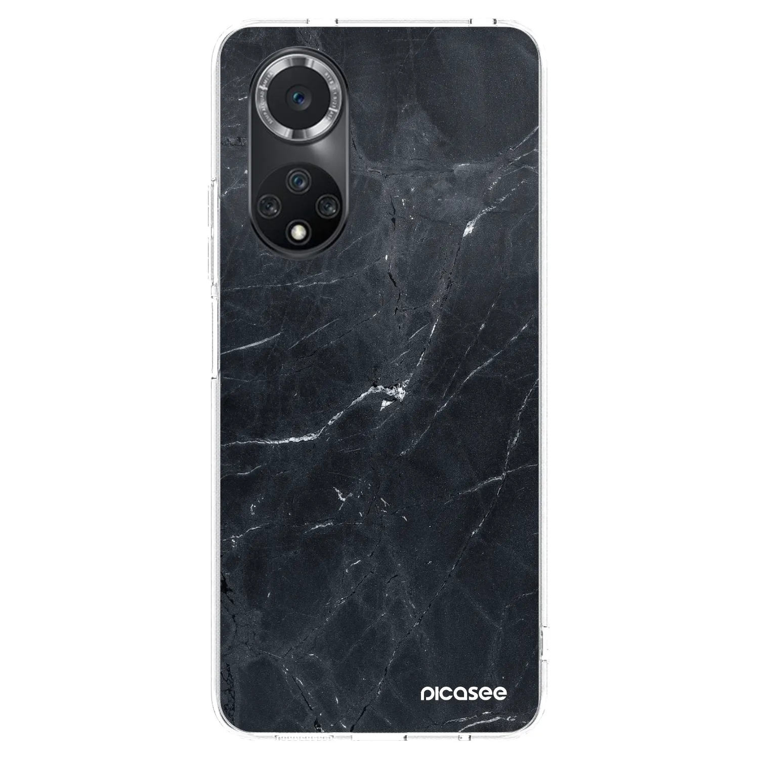 Picasee Huawei Nova 9 SE Hülle - Transparentes Silikon - Black marble