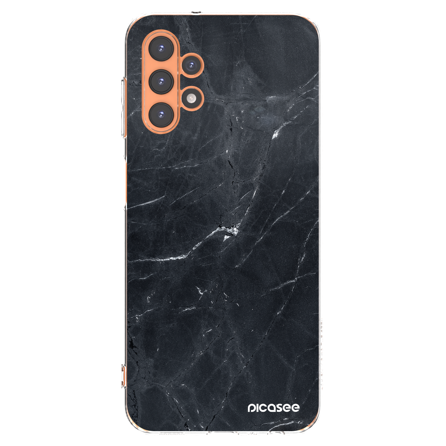 Picasee Samsung Galaxy A13 4G A135 Hülle - Transparentes Silikon - Black marble