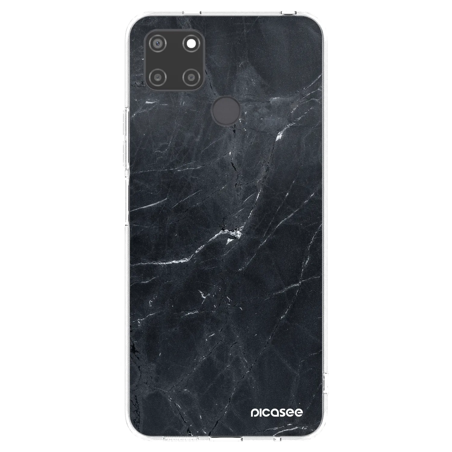 Picasee Realme C21Y Hülle - Transparentes Silikon - Black marble