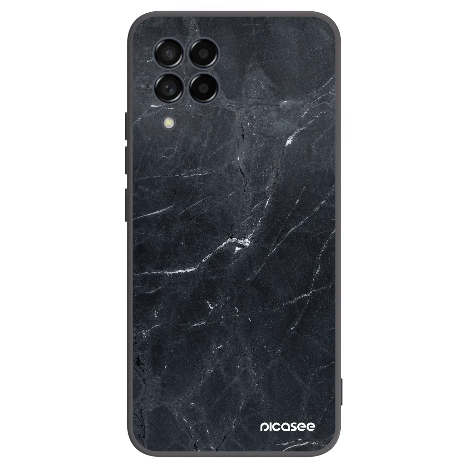 Picasee Samsung Galaxy M53 5G Hülle - Schwarzes Silikon - Black marble