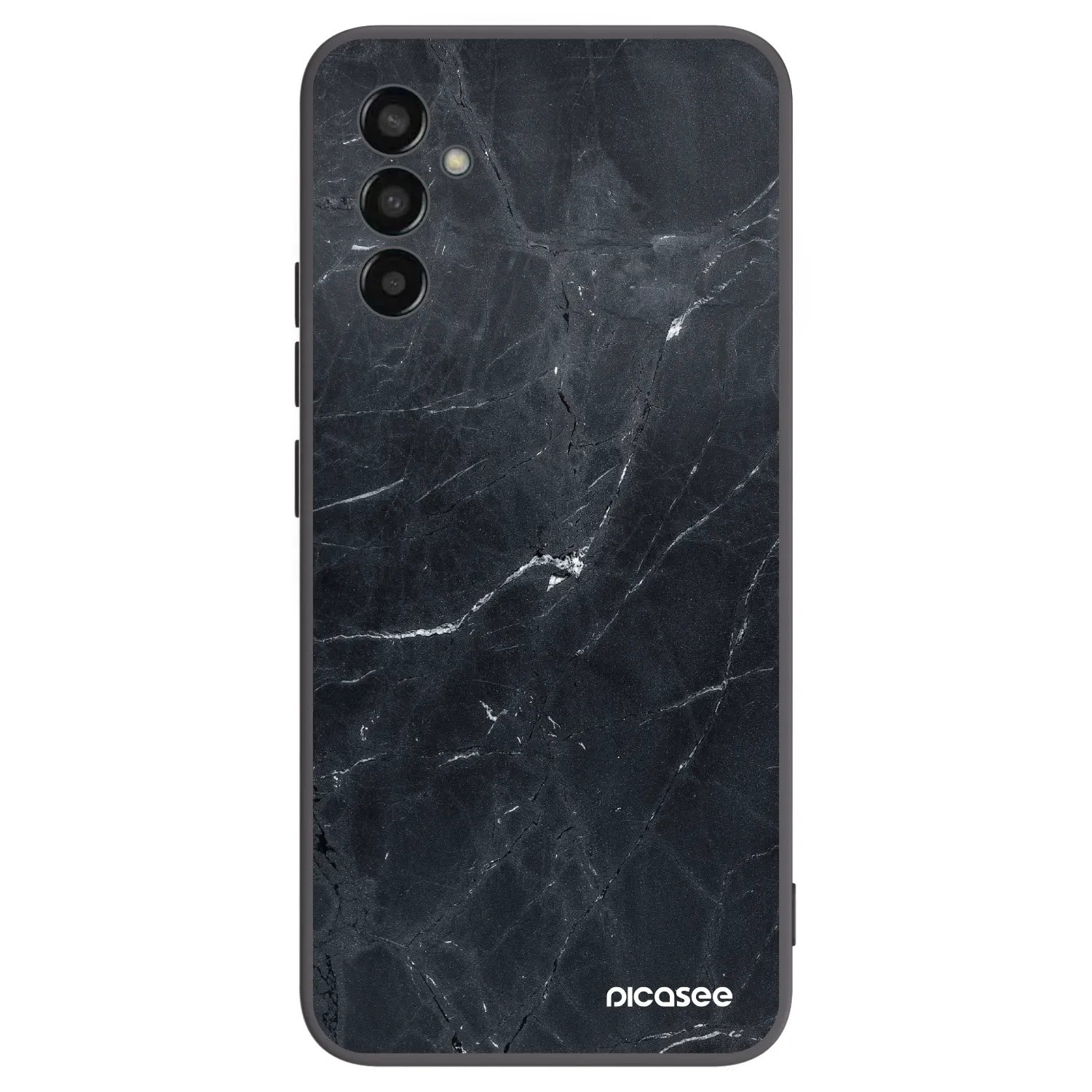 Picasee Samsung Galaxy M13 M135F Hülle - Schwarzes Silikon - Black marble