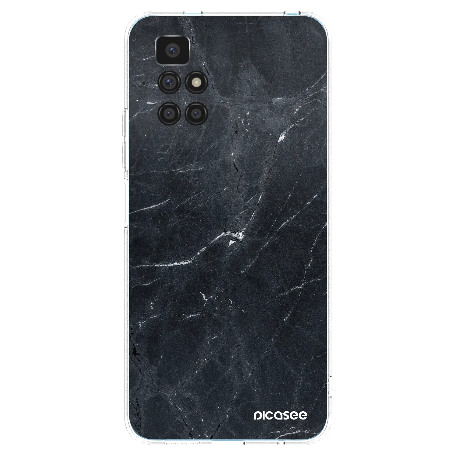 Picasee Xiaomi Redmi 10 (2022) Hülle - Transparentes Silikon - Black marble