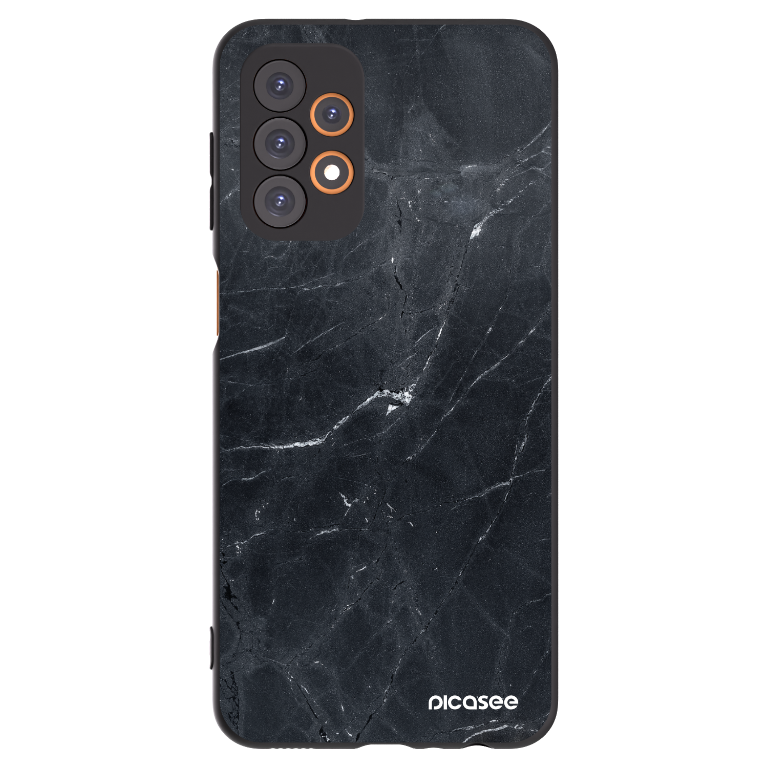 Picasee Samsung Galaxy A23 A236B 5G Hülle - Schwarzes Silikon - Black marble