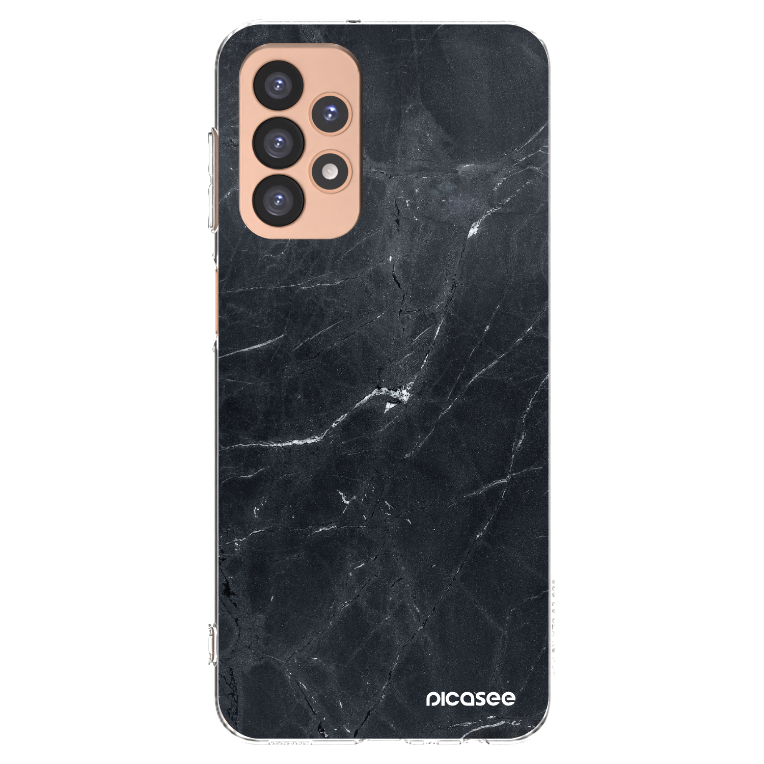Picasee Samsung Galaxy A23 A236B 5G Hülle - Transparentes Silikon - Black marble