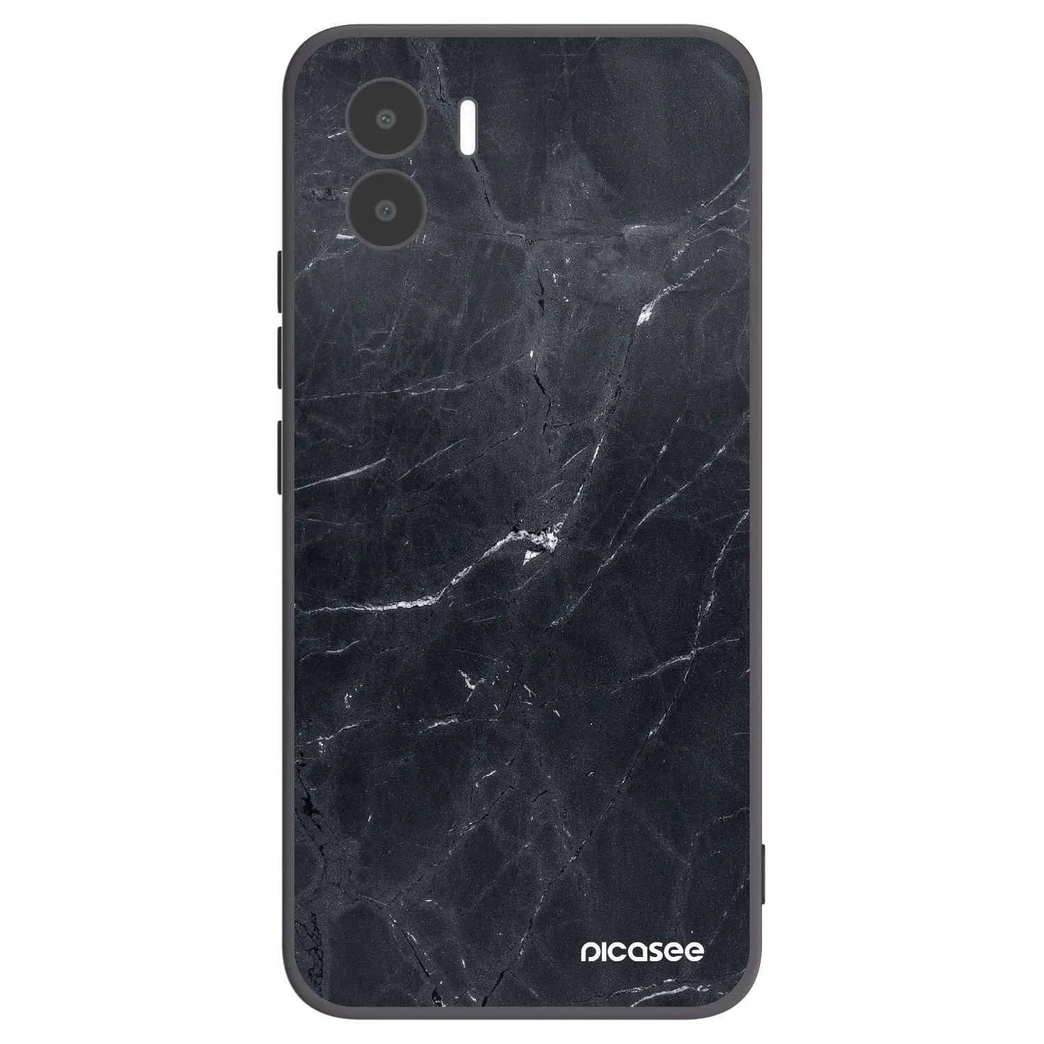 Picasee Xiaomi Redmi A1 Hülle - Schwarzes Silikon - Black marble