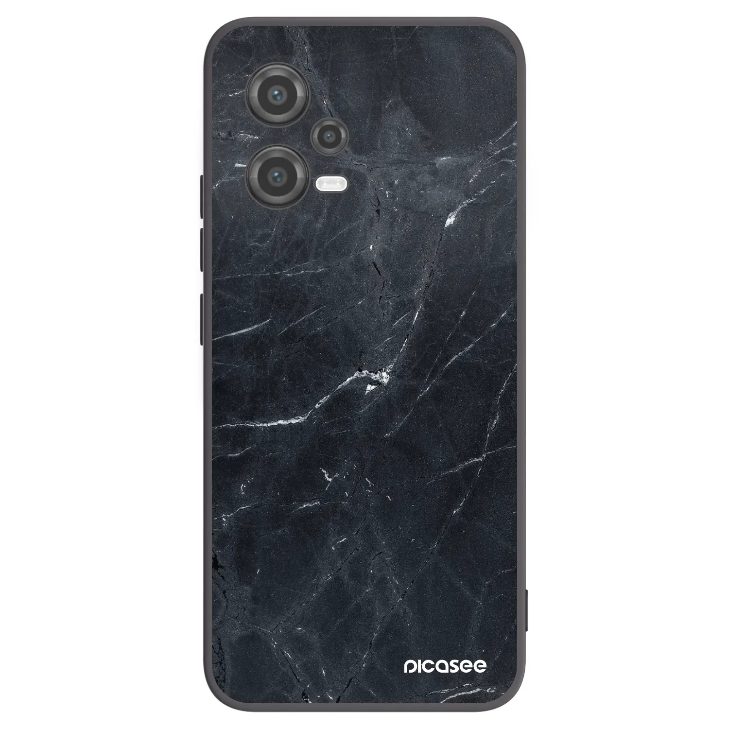 Picasee Xiaomi Poco X5 Hülle - Schwarzes Silikon - Black marble